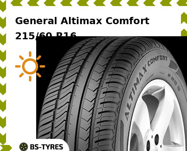 

Летние шины General, Altimax Comfort 215/60 R16 99V