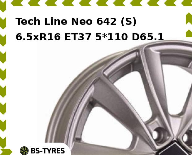 

Колесный диск Tech Line, Tech-line Neo 642 (S) 6.5xR16 ET37 5*110 D65.1