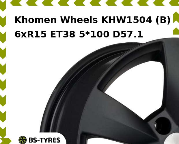 

Колесный диск Khomen Wheels, KHW1504 (B) 6xR15 ET38 5*100 D57.1