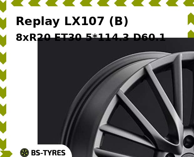 

Колесный диск Replay, LX107 (B) 8.0xR20 ET30 5*114.3 D60.1