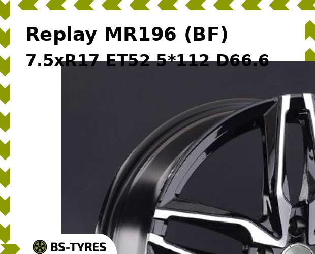 

Колесный диск Replay, MR196 (BF) 7.5xR17 ET52 5*112 D66.6