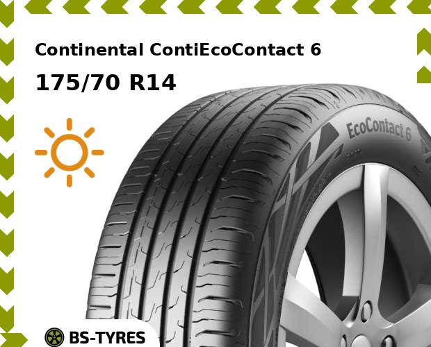 

Летние шины Continental, ContiEcoContact 6 175/70 R14 84T