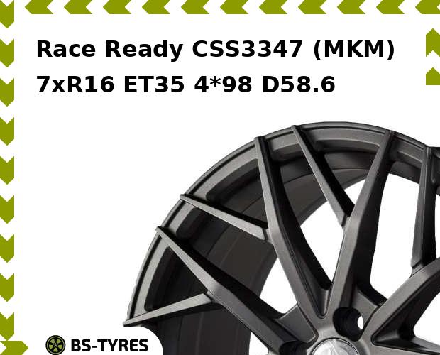 

Колесный диск Race Ready, CSS3347 (MKM) 7.0xR16 ET35 4*98 D58.6