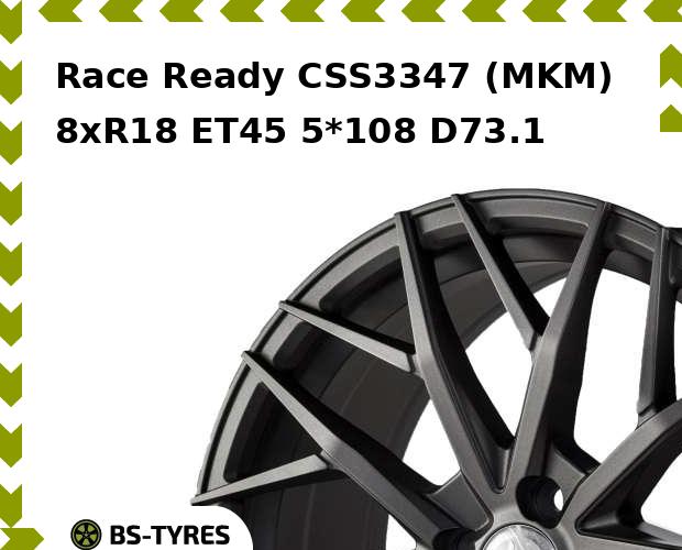 

Колесный диск Race Ready, CSS3347 (MKM) 8.0xR18 ET45 5*108 D73.1
