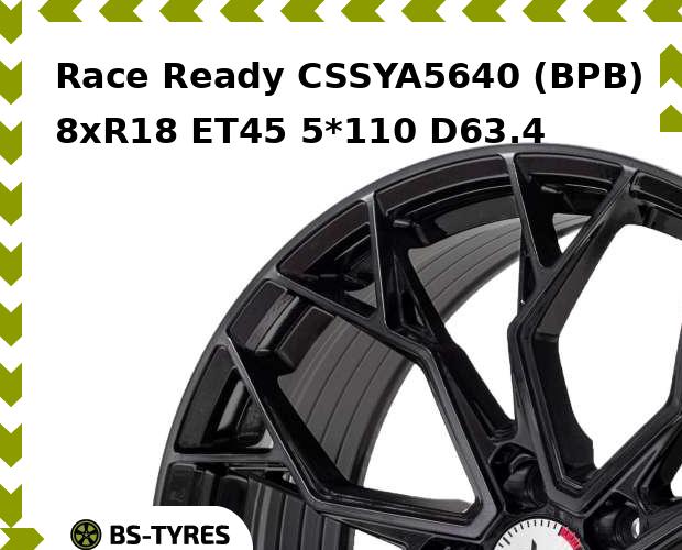

Колесный диск Race Ready, CSSYA5640 (BPB) 8.0xR18 ET45 5*110 D63.4