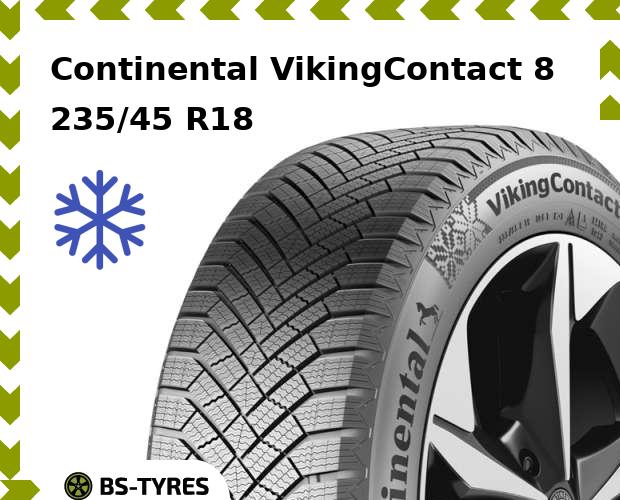

Зимние шины Continental, VikingContact 8 235/45 R18 98T