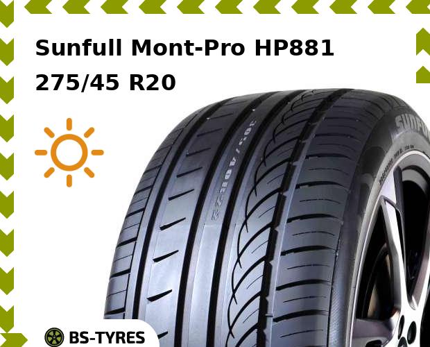 

Летние шины Sunfull, Mont-Pro HP881 275/45 R20 110V