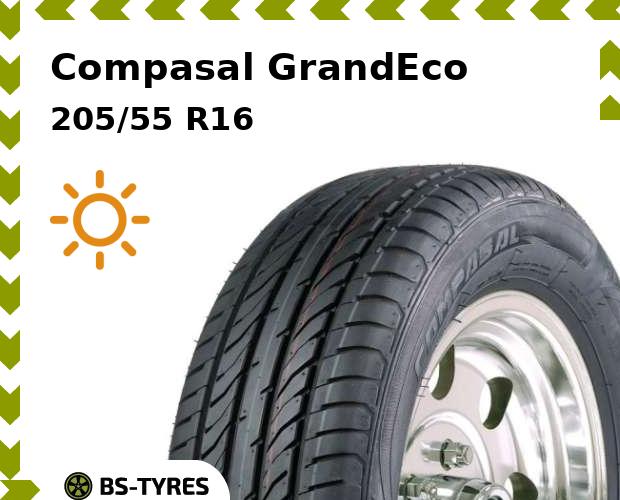 

Летние шины Compasal, GrandEco 205/55 R16 91V