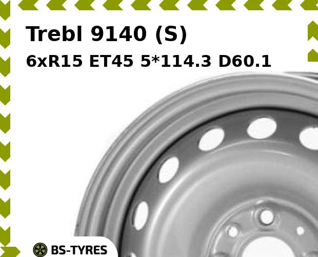 

Колесный диск Trebl, 9140 (S) 6xR15 ET45 5*114.3 D60.1