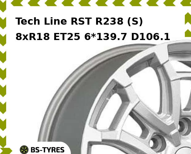 

Колесный диск Tech Line, Tech-line RST R238 (S) 8.0xR18 ET25 6*139.7 D106.1