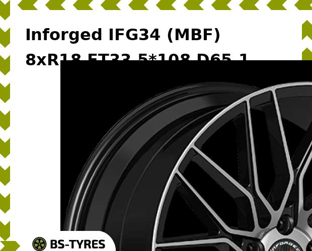 

Колесный диск Inforged, IFG34 (MBF) 8xR18 ET33 5*108 D65.1