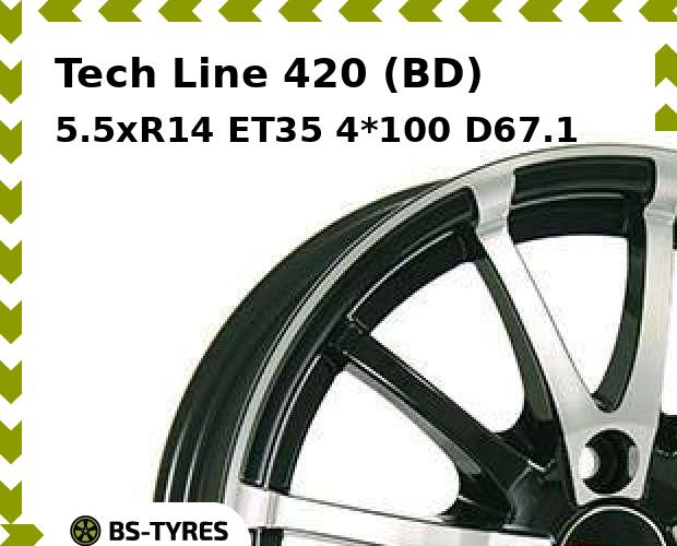 

Колесный диск Tech Line, Tech-line 420 (BD) 5.5xR14 ET35 4*100 D67.1
