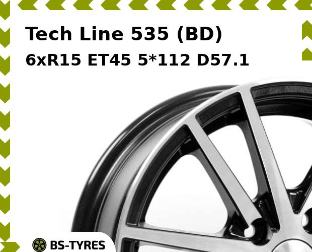 

Колесный диск Tech Line, Tech-line 535 (BD) 6xR15 ET45 5*112 D57.1