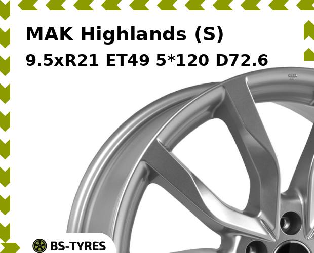 

Колесный диск MAK, Highlands (S) 9.5xR21 ET49 5*120 D72.6