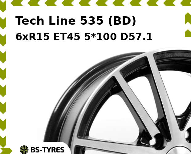 

Колесный диск Tech Line, Tech-line 535 (BD) 6xR15 ET45 5*100 D57.1