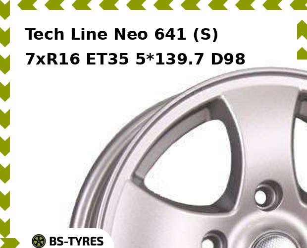 

Колесный диск Tech Line, Tech-line Neo 641 (S) 7xR16 ET35 5*139.7 D98