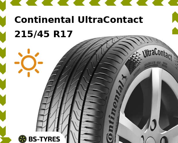 

Летние шины Continental, UltraContact 215/45 R17 91Y