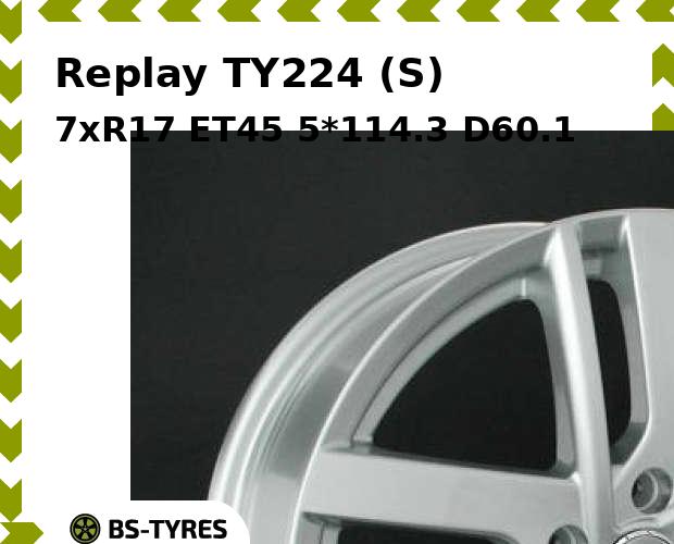 

Колесный диск Replay, TY224 (S) 7xR17 ET45 5*114.3 D60.1