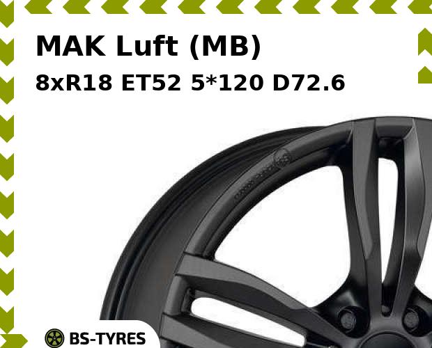 

Колесный диск MAK, Luft (MB) 8xR18 ET52 5*120 D72.6