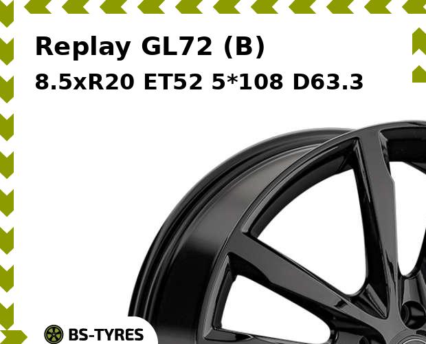 

Колесный диск Replay, GL72 (B) 8.5xR20 ET52 5*108 D63.3