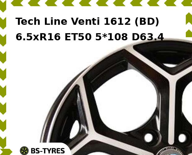 

Колесный диск Tech Line, Tech-line Venti 1612 (BD) 6.5xR16 ET50 5*108 D63.4