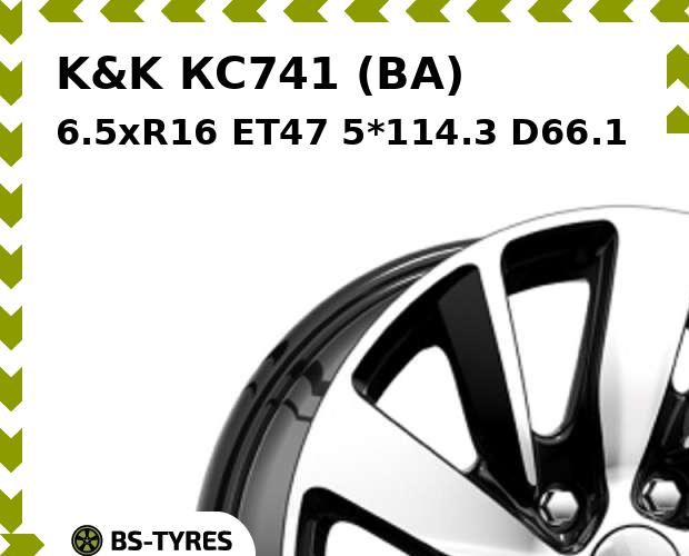

Колесный диск K&K, КС741 (BA) 6.5xR16 ET47 5*114.3 D66.1