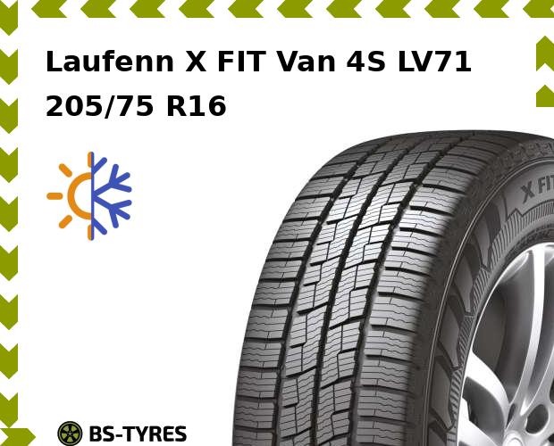 

Всесезонные шины Laufenn, X FIT Van 4S LV71 205/75 R16C 110/108R