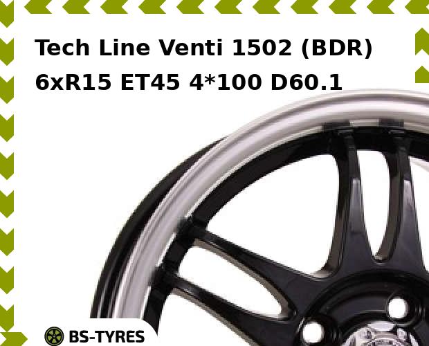 

Колесный диск Tech Line, Tech-line Venti 1502 (BDR) 6xR15 ET45 4*100 D60.1