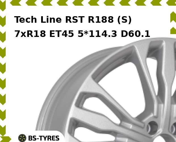 

Колесный диск Tech Line, RST R188 (S) 7.0xR18 ET45 5*114.3 D60.1