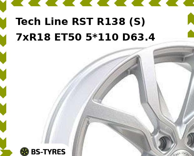 

Колесный диск Tech Line, RST R138 (S) 7.0xR18 ET50 5*110 D63.4
