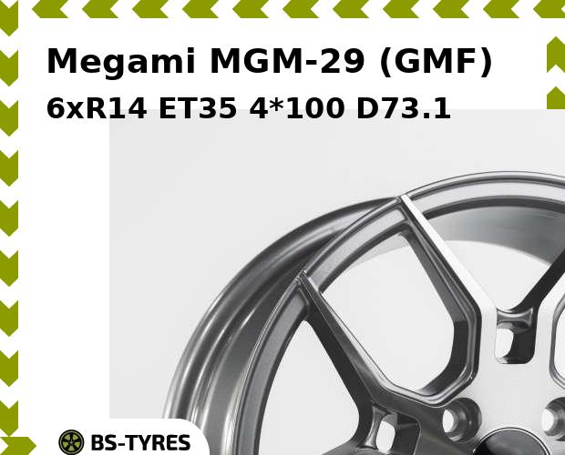 

Колесный диск Megami, MGM-29 (GMF) 6xR14 ET35 4*100 D73.1