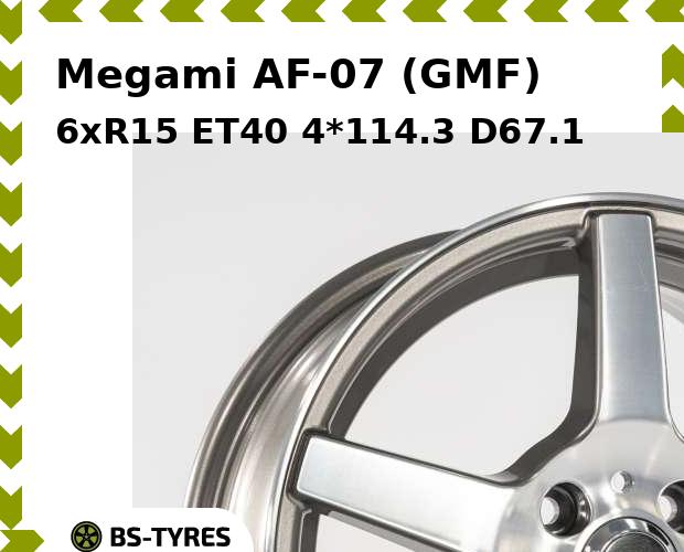 

Колесный диск Megami, AF-07 (GMF) 6xR15 ET40 4*114.3 D67.1