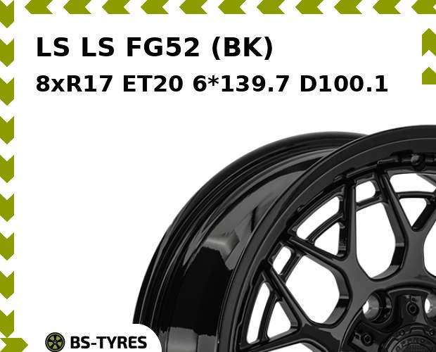 

Колесный диск LS, FG52 (BK) 8xR17 ET20 6*139.7 D100.1