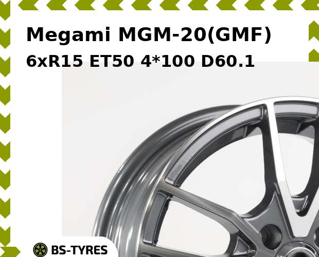 

Колесный диск Megami, MGM-20(GMF) 6xR15 ET50 4*100 D60.1