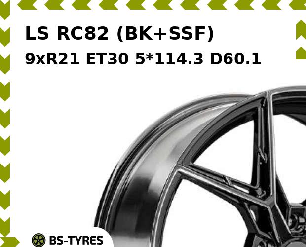 

Колесный диск LS, RC82 (BK+SSF) 9xR21 ET30 5*114.3 D60.1