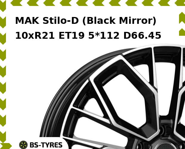 

Колесный диск MAK, Stilo-D (Black Mirror) 10xR21 ET19 5*112 D66.45