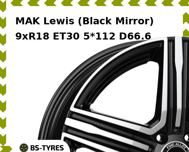 

Колесный диск MAK, Lewis (Black Mirror) 9xR18 ET30 5*112 D66.6