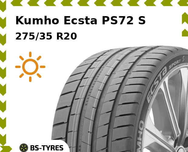 

Летние шины Kumho, Ecsta PS72 S 275/30 R20 97Y