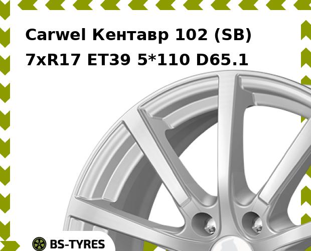 

Колесный диск Carwel, Кентавр 102 (SB) 7.0xR17 ET39 5*110 D65.1