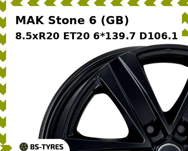 

Колесный диск MAK, Stone 6 (GB) 8.5xR20 ET20 6*139.7 D106.1