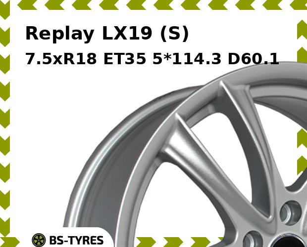 

Колесный диск Replay, LX19 (S) 7.5xR18 ET35 5*114.3 D60.1