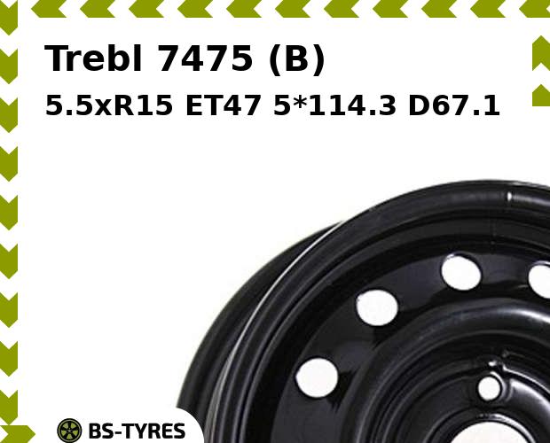 

Колесный диск Trebl, 7475 (B) 5.5xR15 ET47 5*114.3 D67.1
