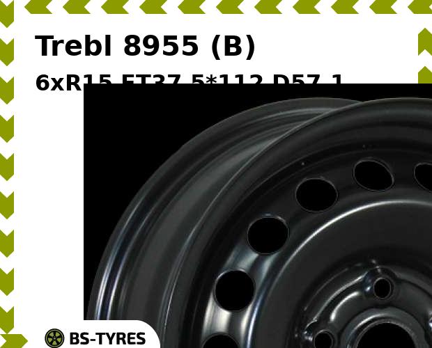 

Колесный диск Trebl, 8955 (B) 6xR15 ET37 5*112 D57.1