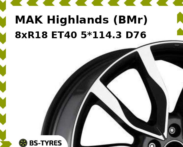

Колесный диск MAK, Highlands (BMr) 8xR18 ET40 5*114.3 D76