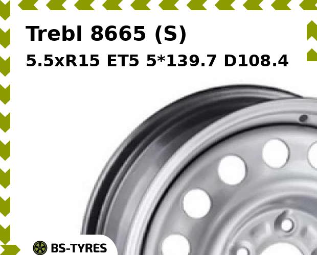 

Колесный диск Trebl, 8665 (S) 5.5xR15 ET5 5*139.7 D108.4
