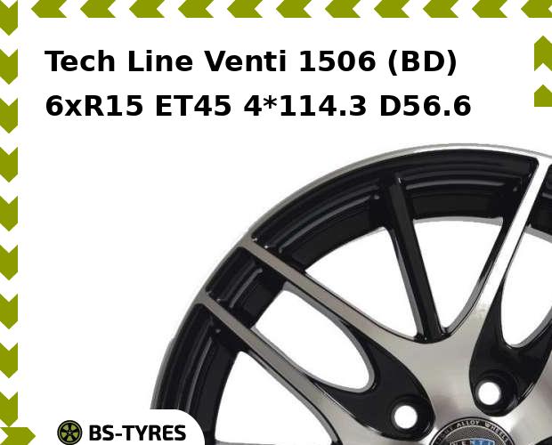 

Колесный диск Tech Line, Tech-line Venti 1506 (BD) 6xR15 ET45 4*114.3 D56.6