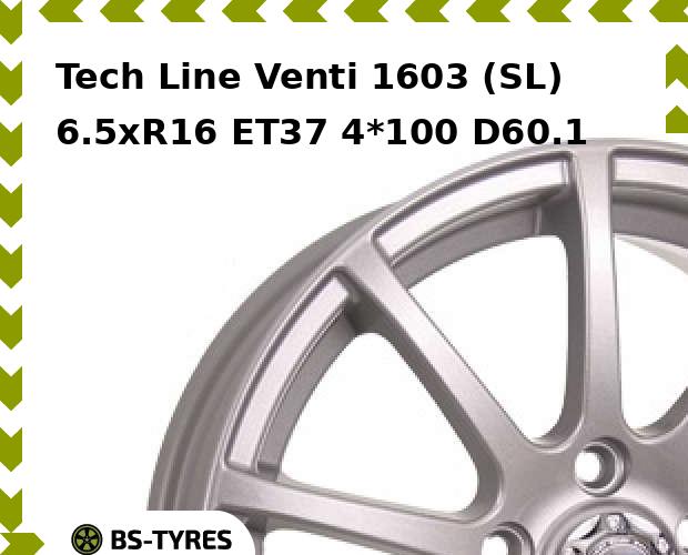 

Колесный диск Tech Line, Tech-line Venti 1603 (SL) 6.5xR16 ET37 4*100 D60.1