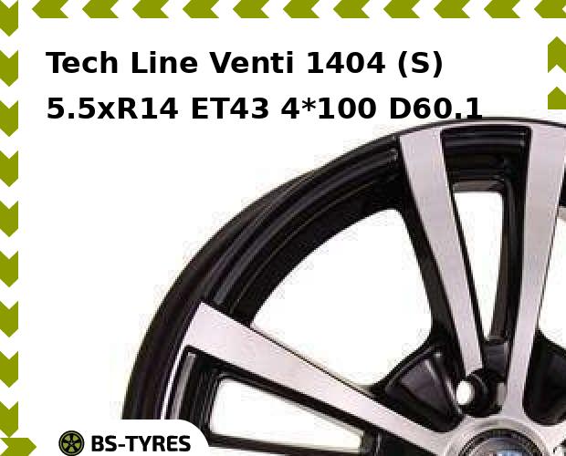 

Колесный диск Tech Line, Tech-line Venti 1404 (S) 5.5xR14 ET43 4*100 D60.1