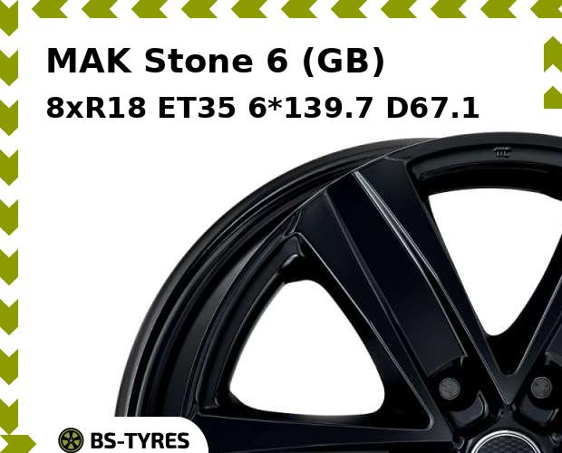 

Колесный диск MAK, Stone 6 (GB) 8xR18 ET35 6*139.7 D67.1