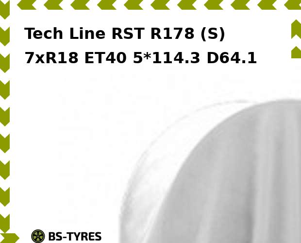 

Колесный диск Tech Line, RST R178 (S) 7.0xR18 ET40 5*114.3 D64.1